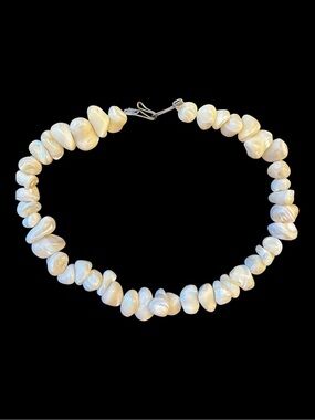 Vintage Handmade Baroque Freshwater Pearl Nugget Choker Necklace - Cream